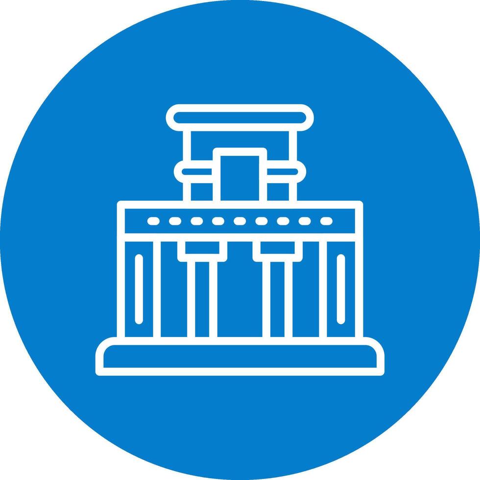 Temple Of The Frescoes Outlined UI Concept Piece vector