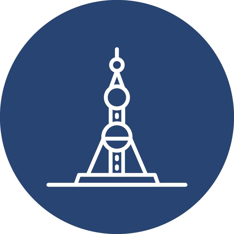 Oriental Pearl Tower App Focused Graphic Design vector