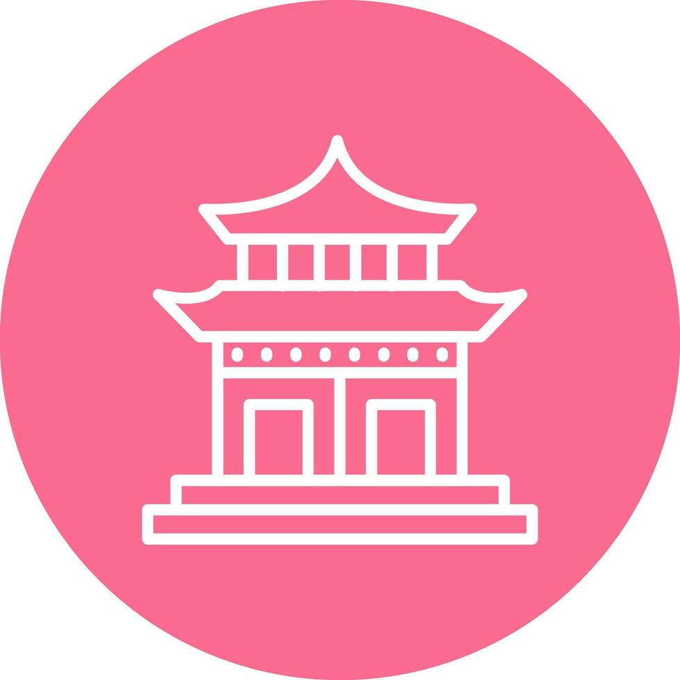 Forbidden City Dark Mode UI Symbol vector