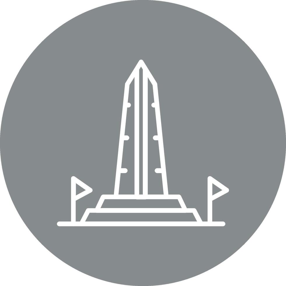Washington Monument Neon Style UI Symbol vector