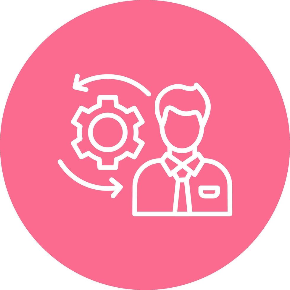 Job Management Sharp Edged UI Visual vector