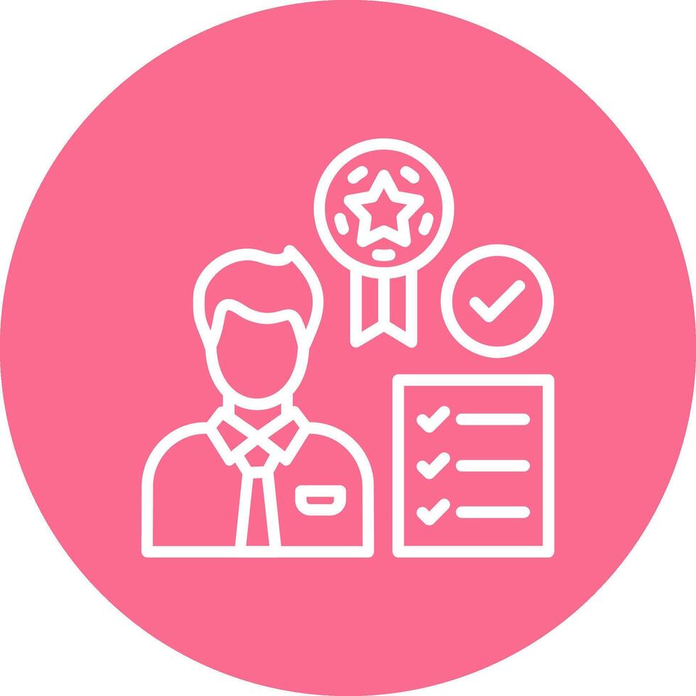 Employee Qualification High Contrast Style Badge vector
