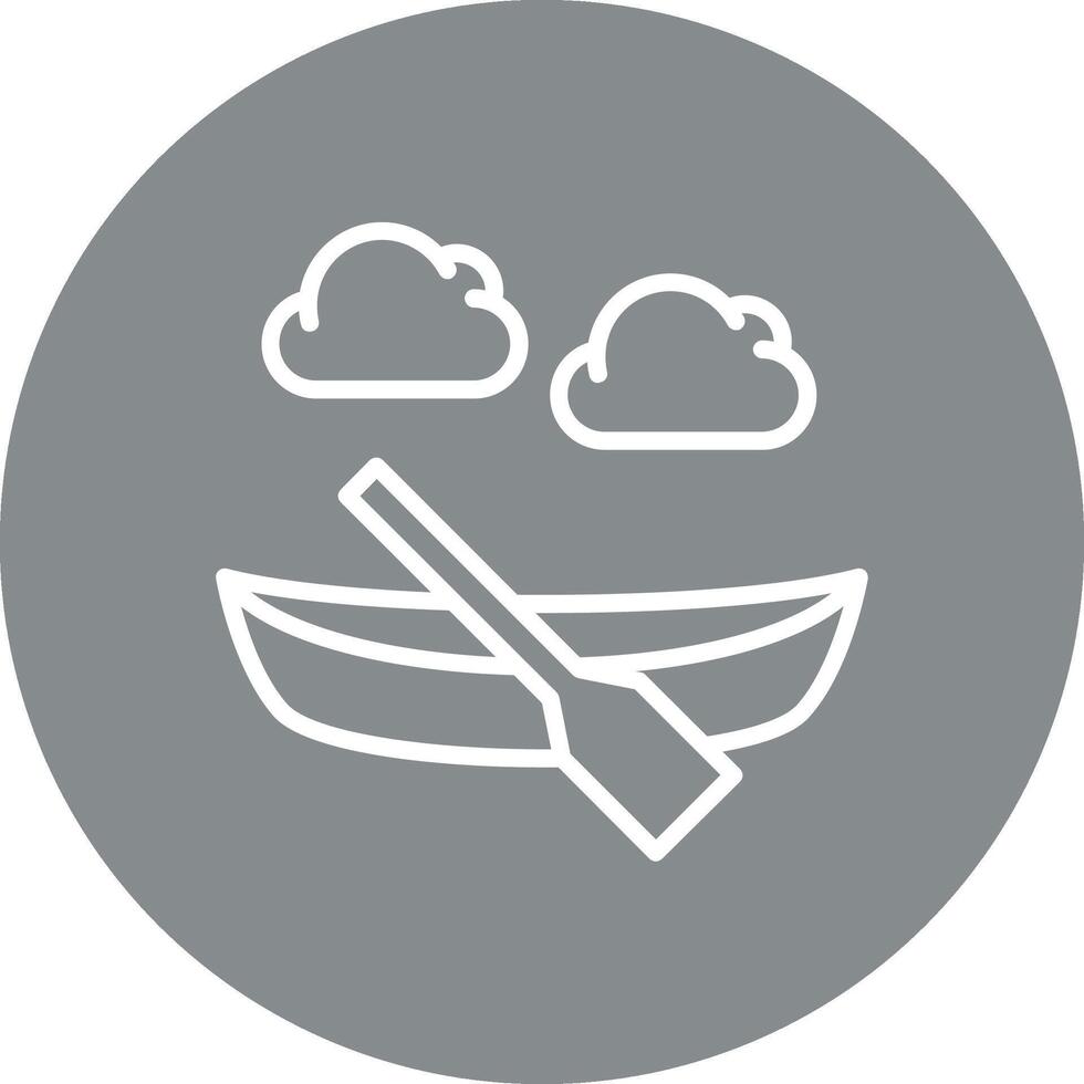 Canoe Futuristic Interface Design Mark vector