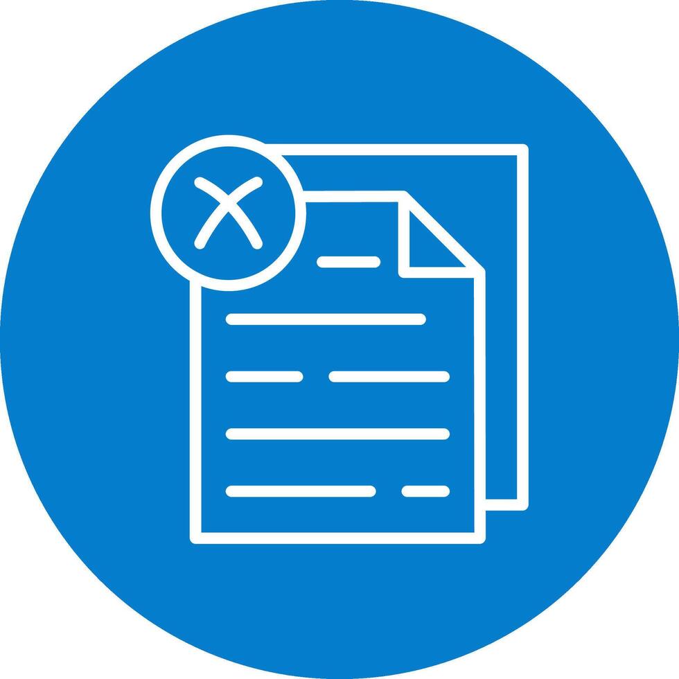 Rejected Sleek Flat Visual Mark vector