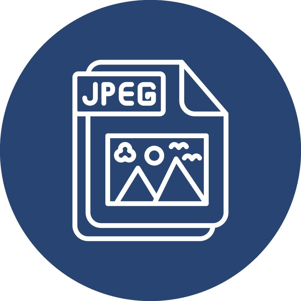 JPEG Simplified Thin Line Mark vector