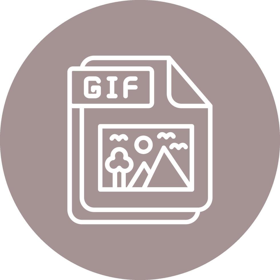 GIF Iconic Linear Graphic Form vector
