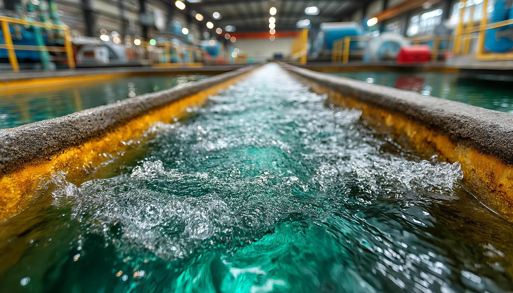 Water flow in an industrial setting photo