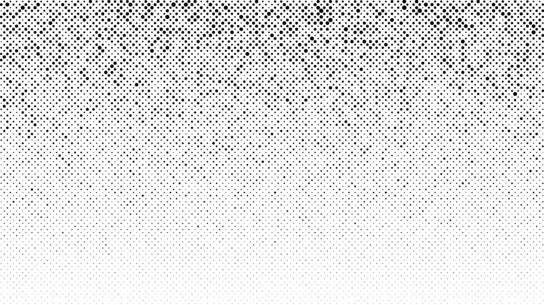 Halftone gradient. Faded stochastic dotwork texture. Random grunge noise background. Black dots, speckles or particles wallpaper. Halftone monochrome backdrop vector