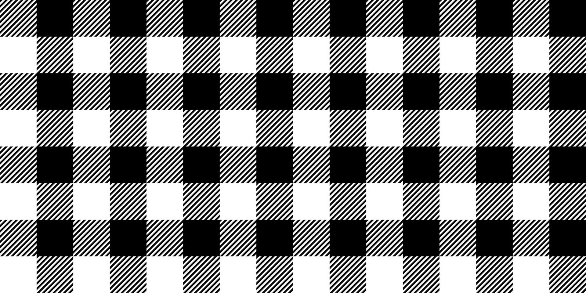Gingham seamless pattern. Black and white vichy background texture. Checked tweed plaid repeating wallpaper. Fabric design. vector