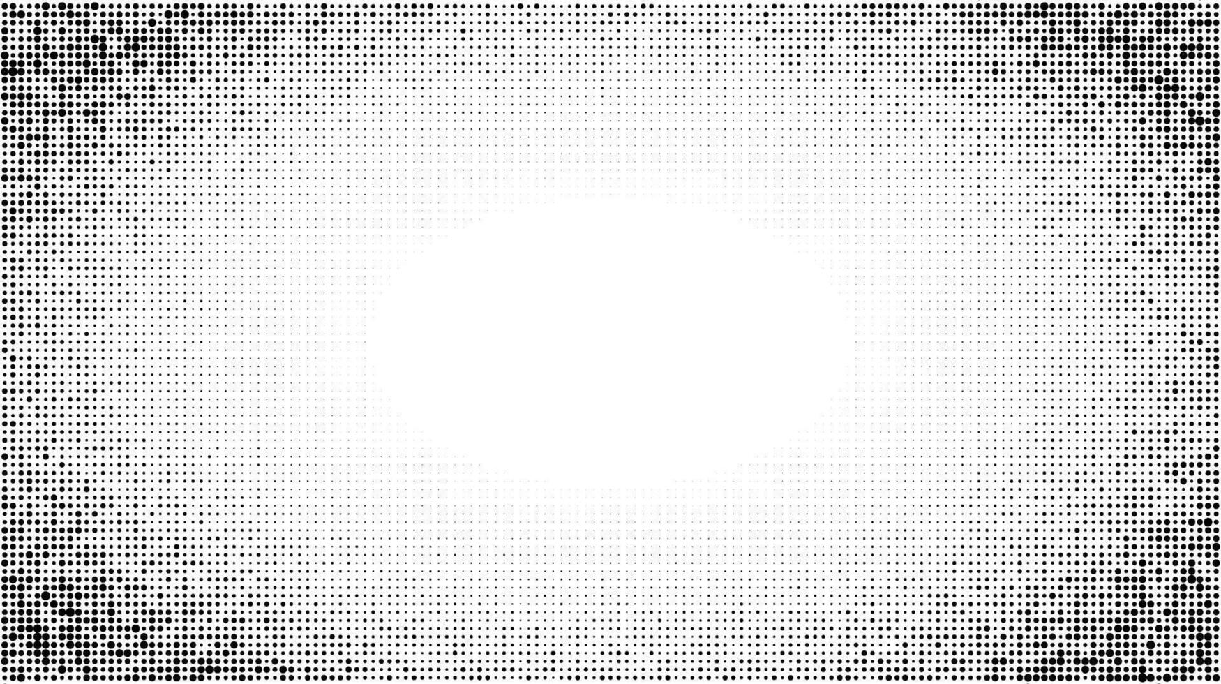 Halftone radial texture. Comic style grain background. Pop art faded textured frame. Grunge sand speckles effect. Dotted particle print wallpaper. Pixelated gradient backdrop vector