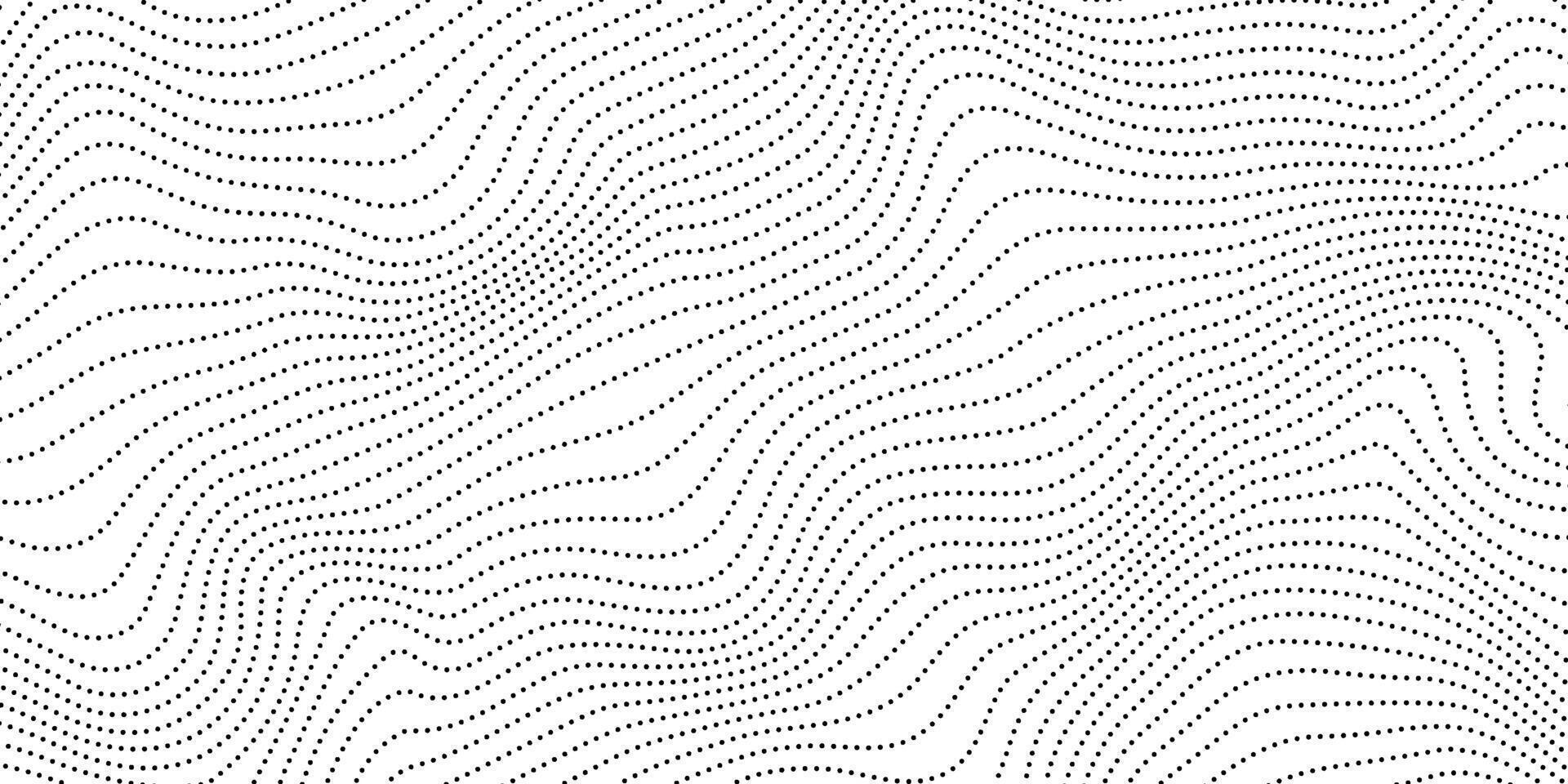 Dotted wave lines background. Abstract stripes texture. Warped and curved lines wallpaper template vector