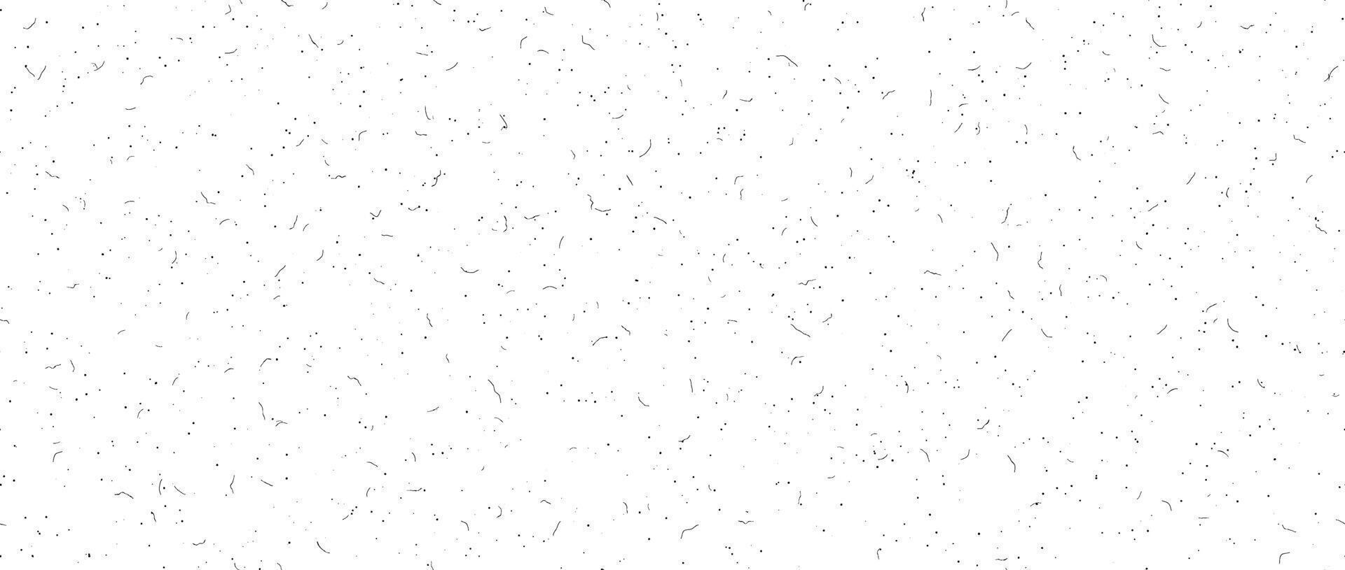 Black speckles seamless background. Dusty noise film texture. Old grunge particles, scratches, fibers, flecks repeating wallpaper. Vintage rough dirty overlay. Gritty sand distressed effect. vector