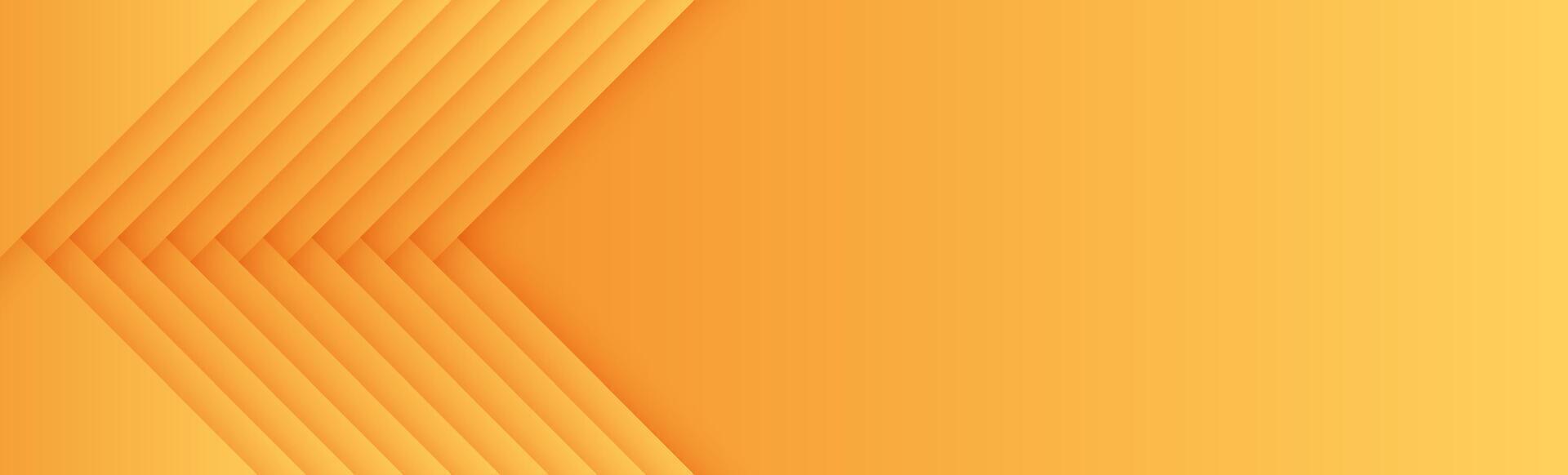 Orange diagonal gradient lines footer background. Abstract weave stripes arrow wallpaper. Wide geometric universal header. Tech backdrop for flyer, poster, banner, brochure, booklet, footer vector