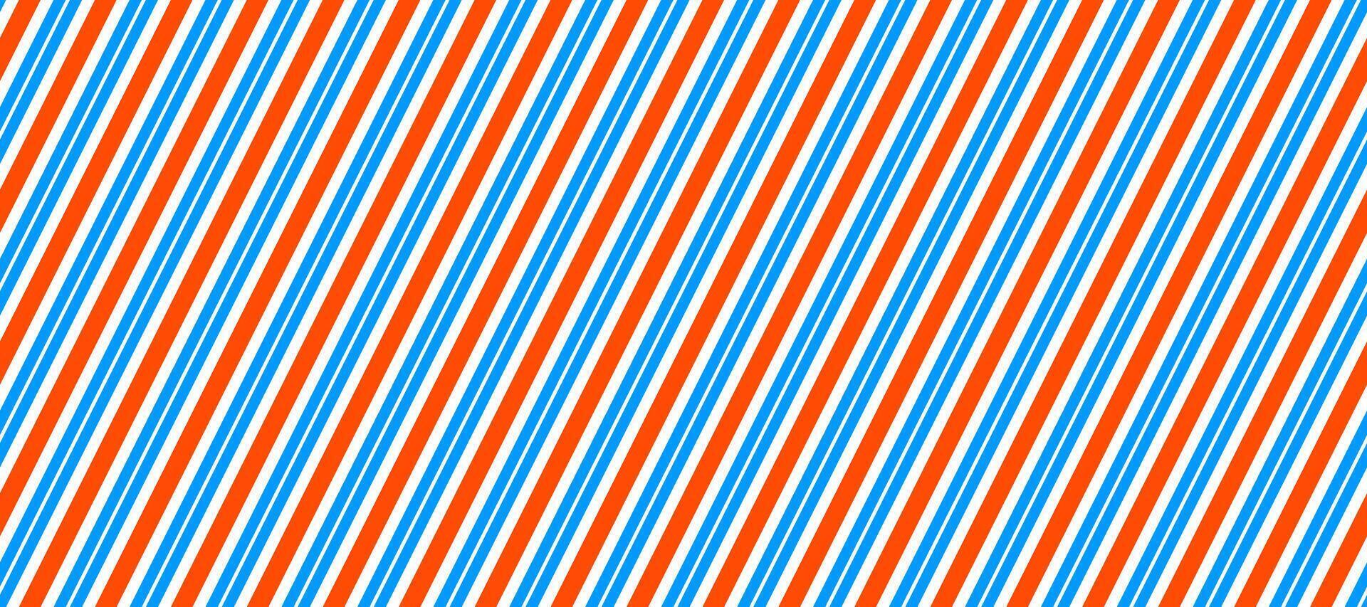 Barber shop pole pattern. Abstract diagonal line seamless background. Striped repeating wallpaper. Red, white and blue repeated texture. Wrapping paper backdrop. Barbershop pattern vector
