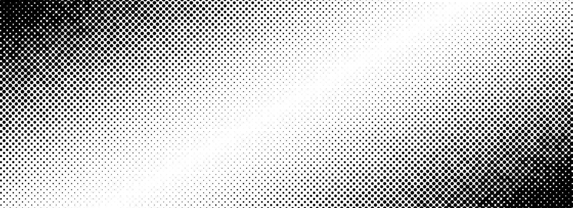 Grunge halftone gradient texture. Black pixel distress backdrop. Weathered grit noisy background. Damaged glitched print overlay. Fading gritty sandy wallpaper. Smudged halfton grange texture vector
