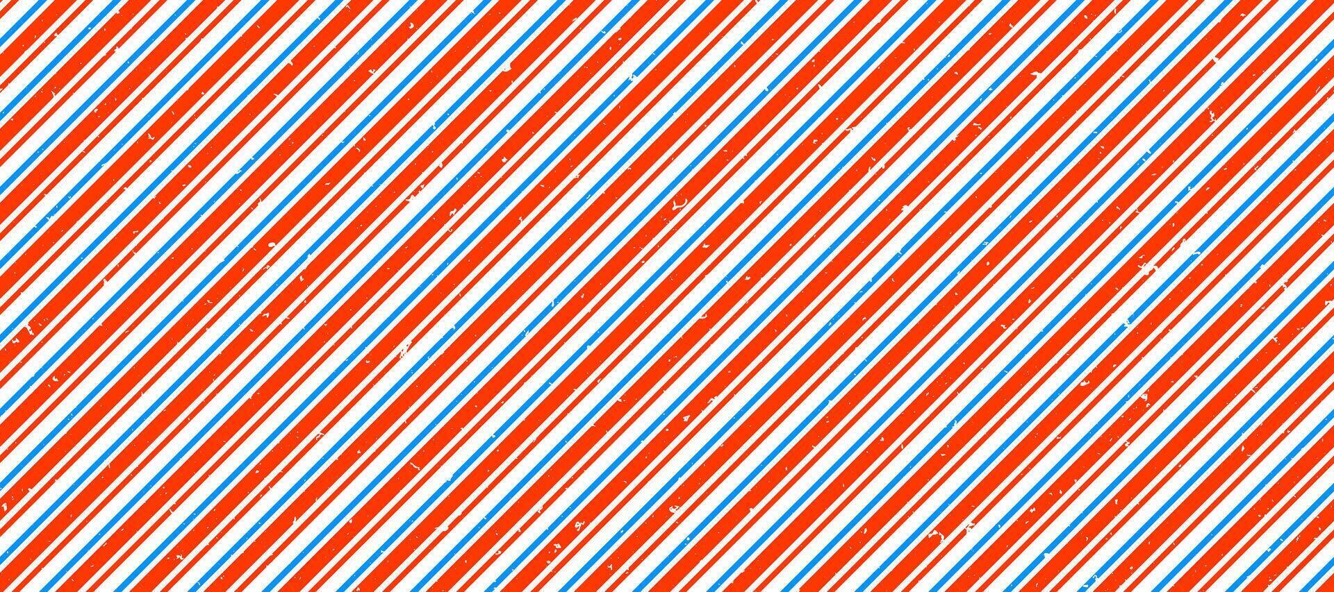 Barber shop pole pattern. Abstract diagonal line seamless background. Textured striped repeating wallpaper. Red, white, blue repeated texture. Dotted wrapping paper backdrop. Barbershop decor vector