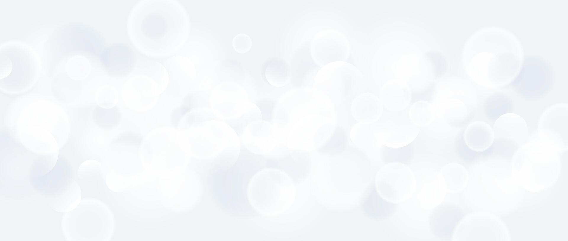 Abstract circle bokeh background. Smooth grey blur effect wallpaper. Shiny silver blue blurry sparkles texture. Seasonal backdrop for Christmas, New Year or birthday card, poster, banner. vector