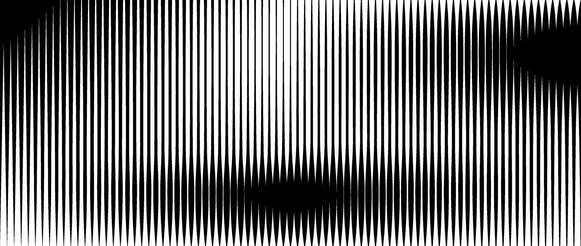 Line halftone gradient texture. Vibrating vertical gradation background. Repeated stripe pattern backdrop. Black parallel thin and thick stroke moire backdrop for overlay, print, cover. vector