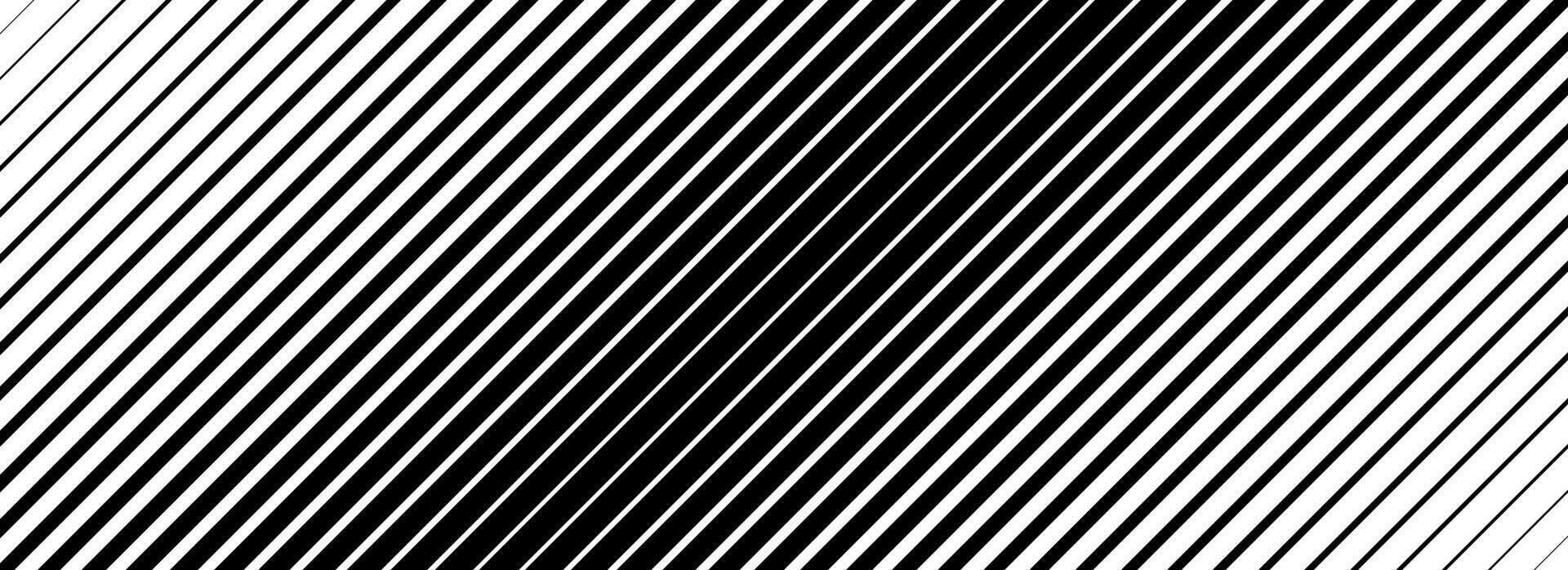 Oblique line halftone gradient texture. Fading diagonal stripe gradation background. Slanted pattern backdrop. Thin to thick stripe vanish backdrop for overlay, print, cover. Wide texture vector