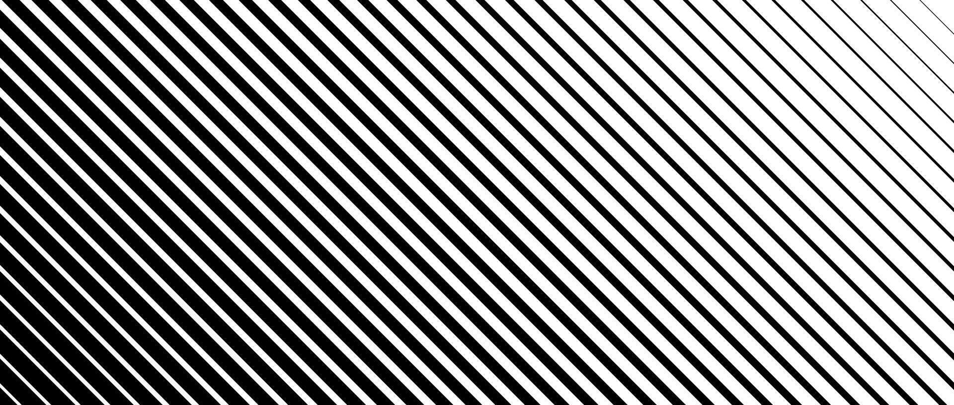 Oblique line halftone gradation texture. Fade diagonal stripe gradient background. Slanted pattern backdrop. Black thin to thick stripe backdrop for overlay, print, cover, graphic design. vector