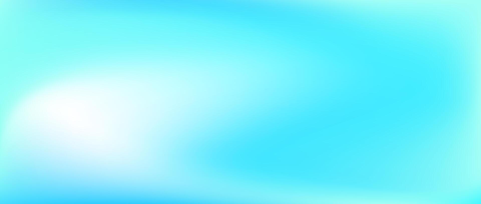 Bright turquoise gradient background. Vibrant fluid teal color backdrop. Abstract smooth fresh mint wallpaper. Blur vivid blue green marine concept texture for banner, poster, presentation. vector