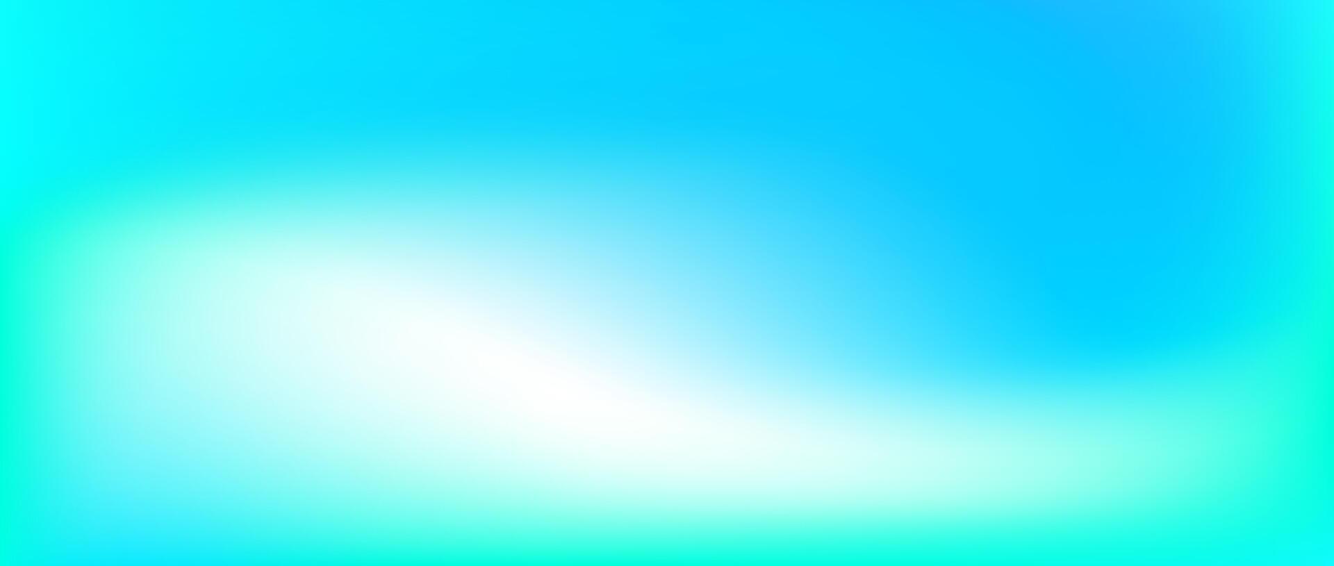 Vibrant turquoise gradient background. Bright fluid teal color backdrop. Abstract smooth fresh mint wallpaper. Blur vivid azure marine concept texture for banner, poster, brochure. vector