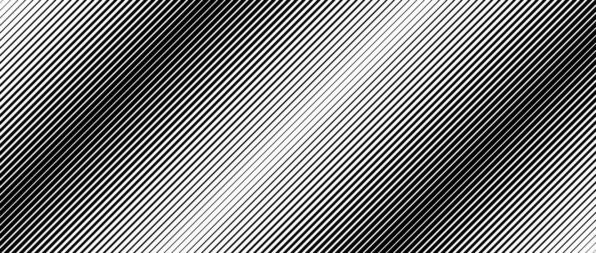 Oblique line halftone gradient texture. Faded diagonal stripe gradation background. Black slant linear pattern backdrop. Thin and thick stripe vanish backdrop for overlay, print, cover. vector