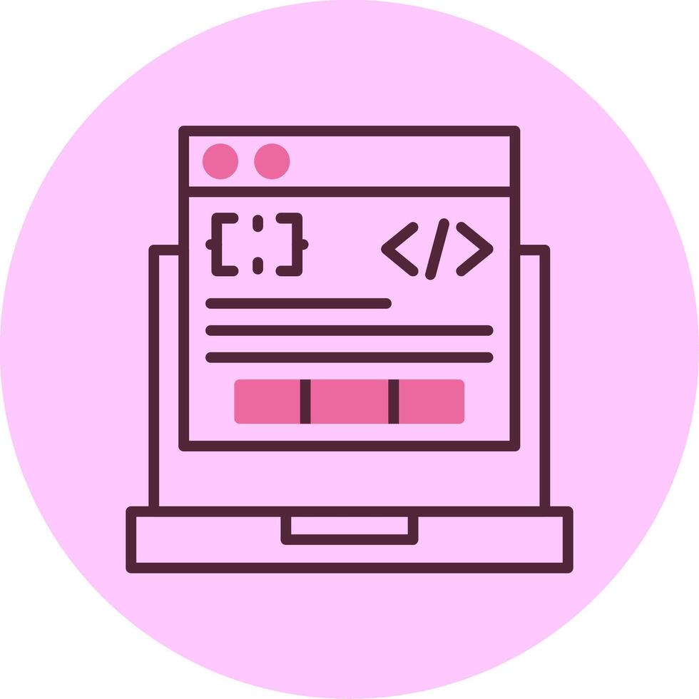 código procesador línea mezcla circulo icono vector