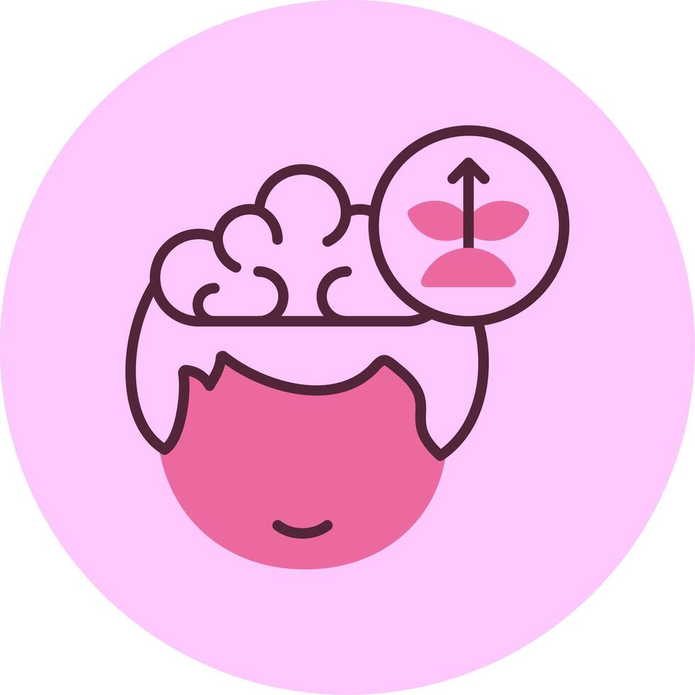 Growth Human Face Line Mix Circle vector