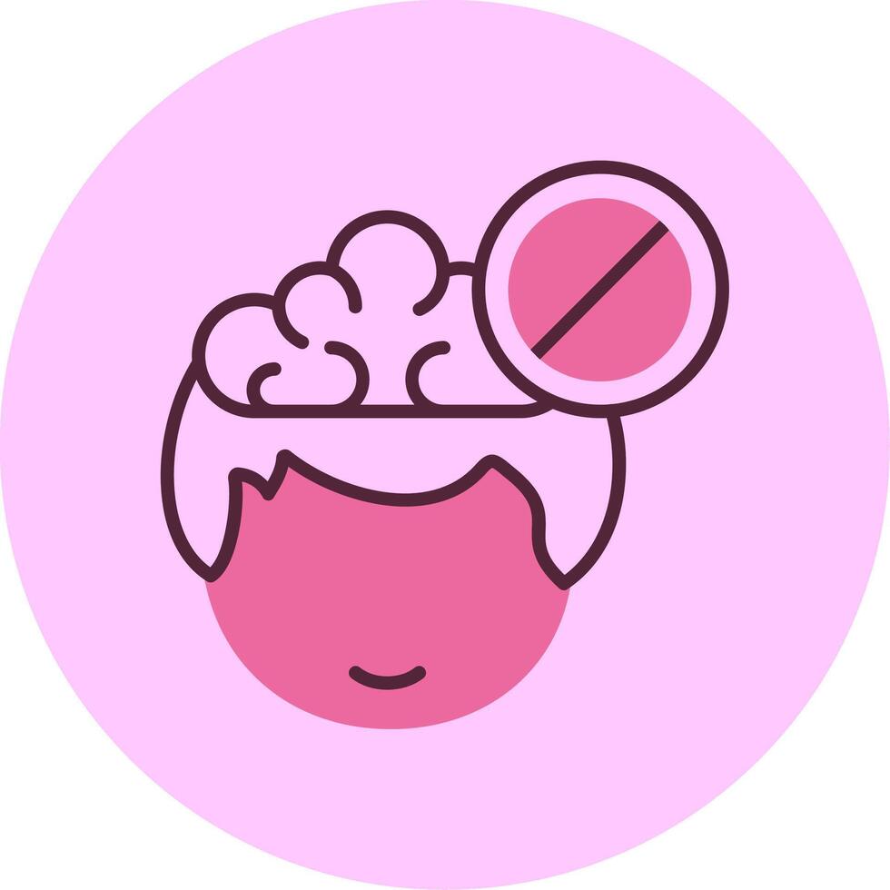 Ban Human Face Line Mix Circle vector