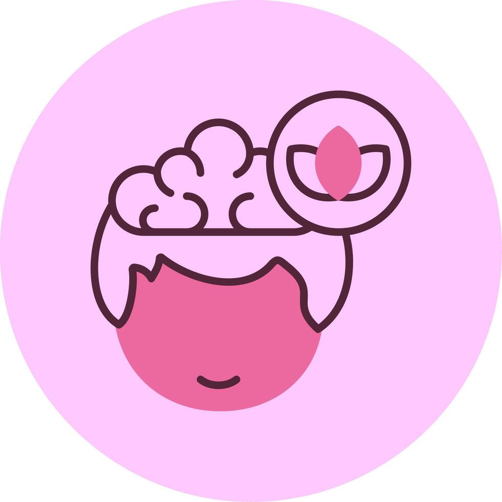 Lotus Human Face Line Mix Circle vector