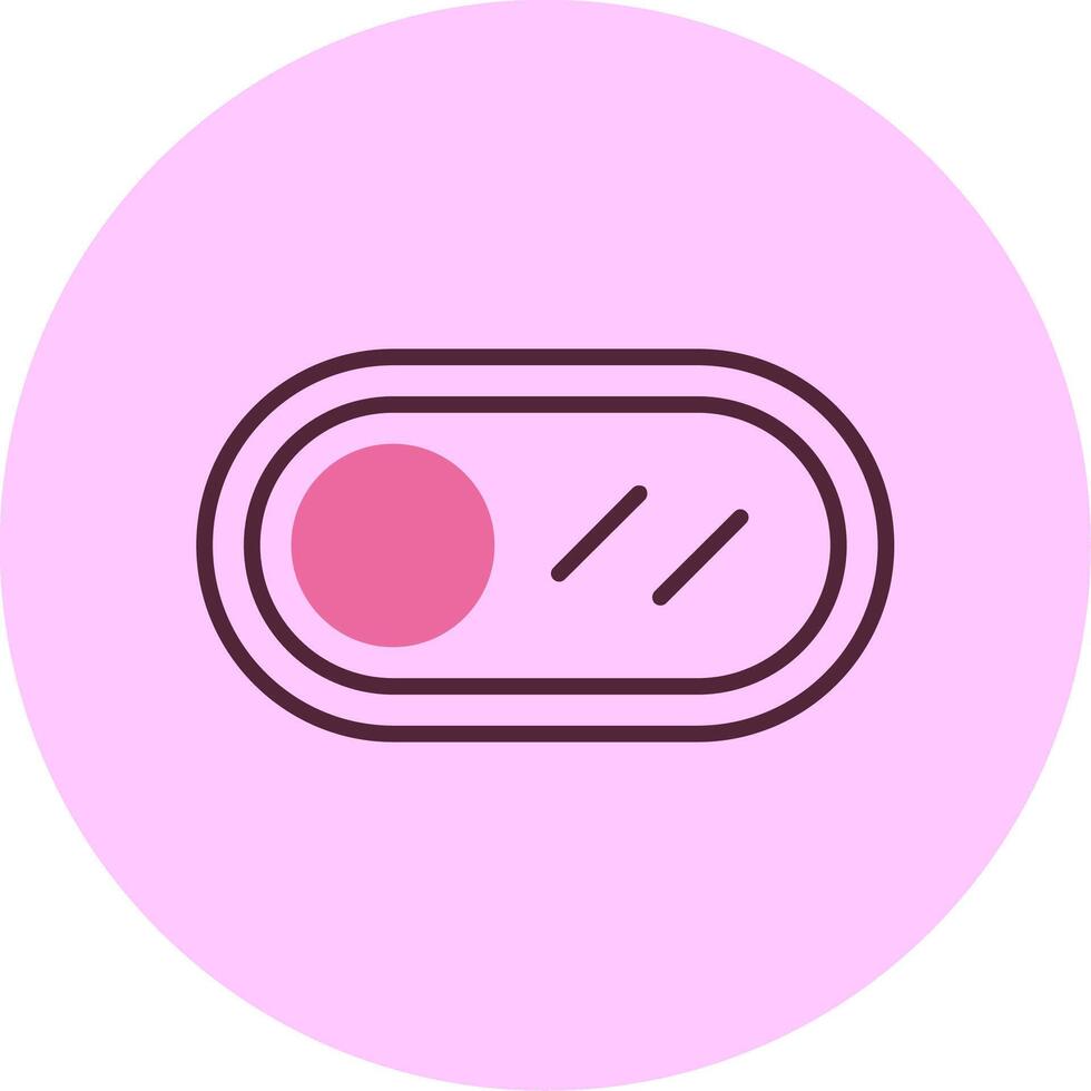 Toggle Button Line Mix Circle Icon vector
