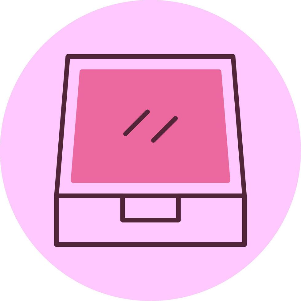 File Drawer Line Mix Circle Icon vector