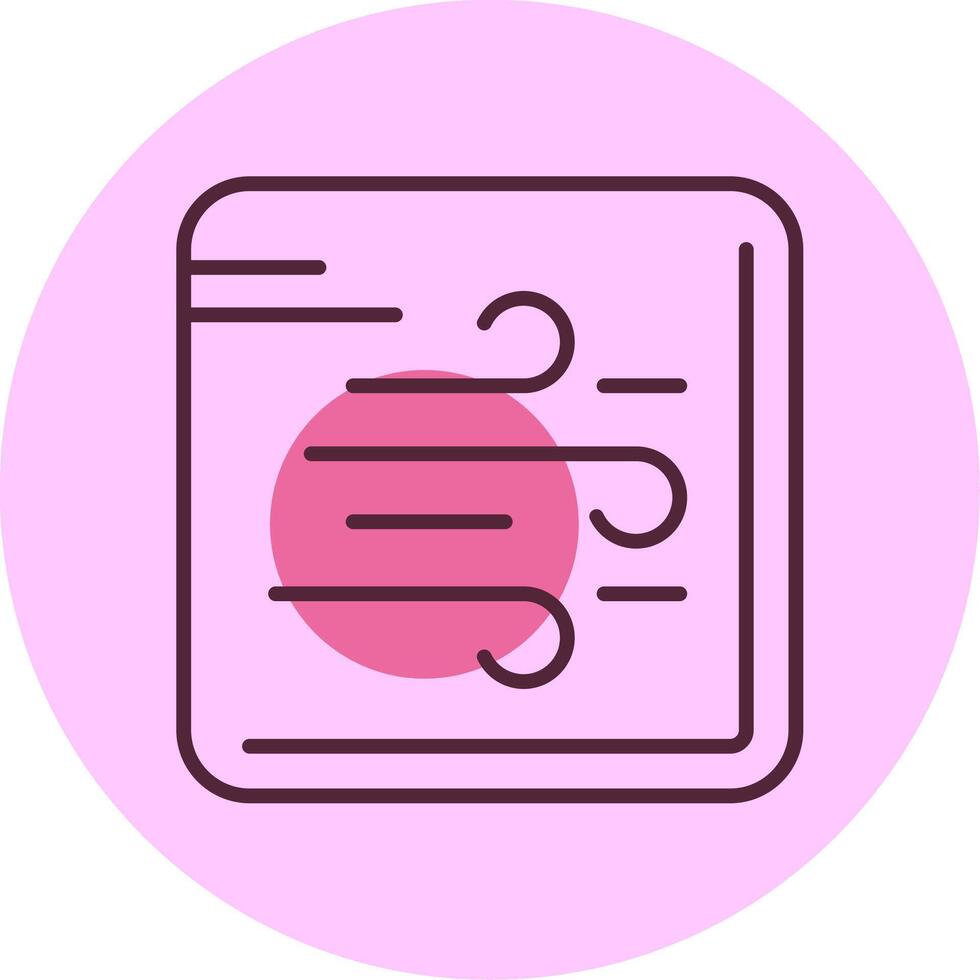 Wind Line Minimal Mix Circle Icon vector