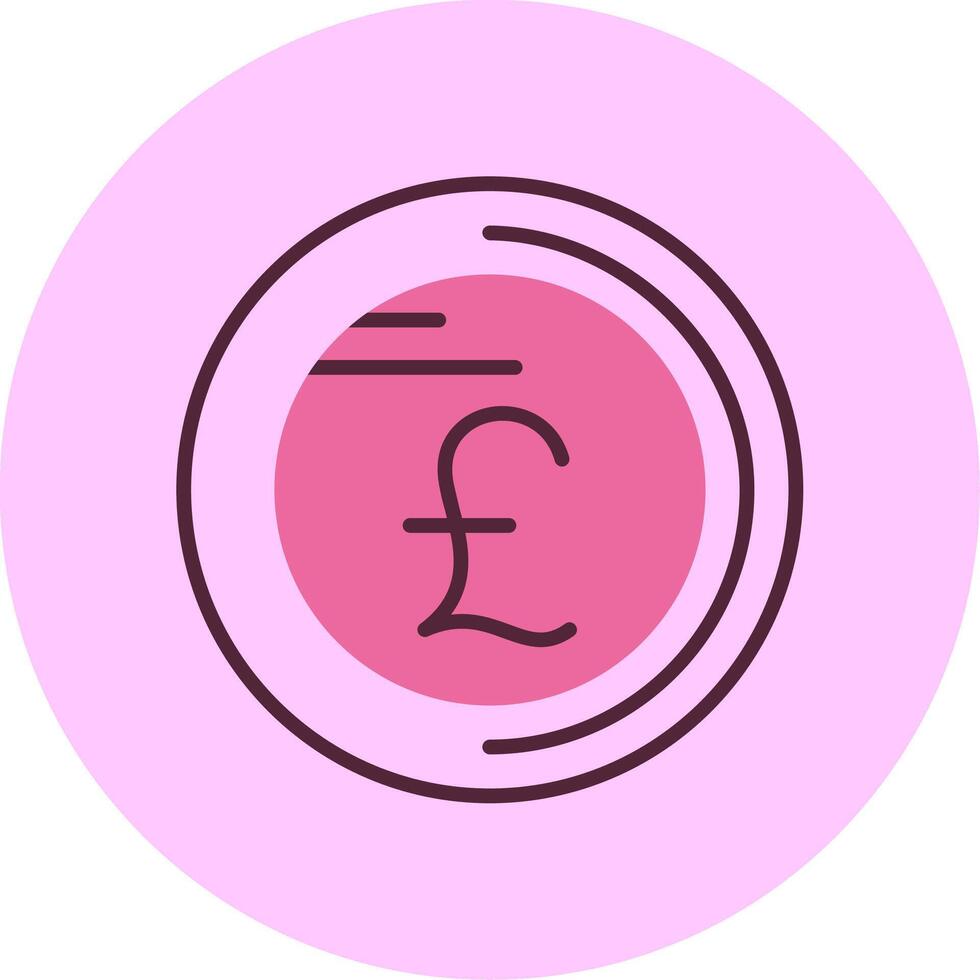 Pound sign Line Minimal Mix Circle Icon vector