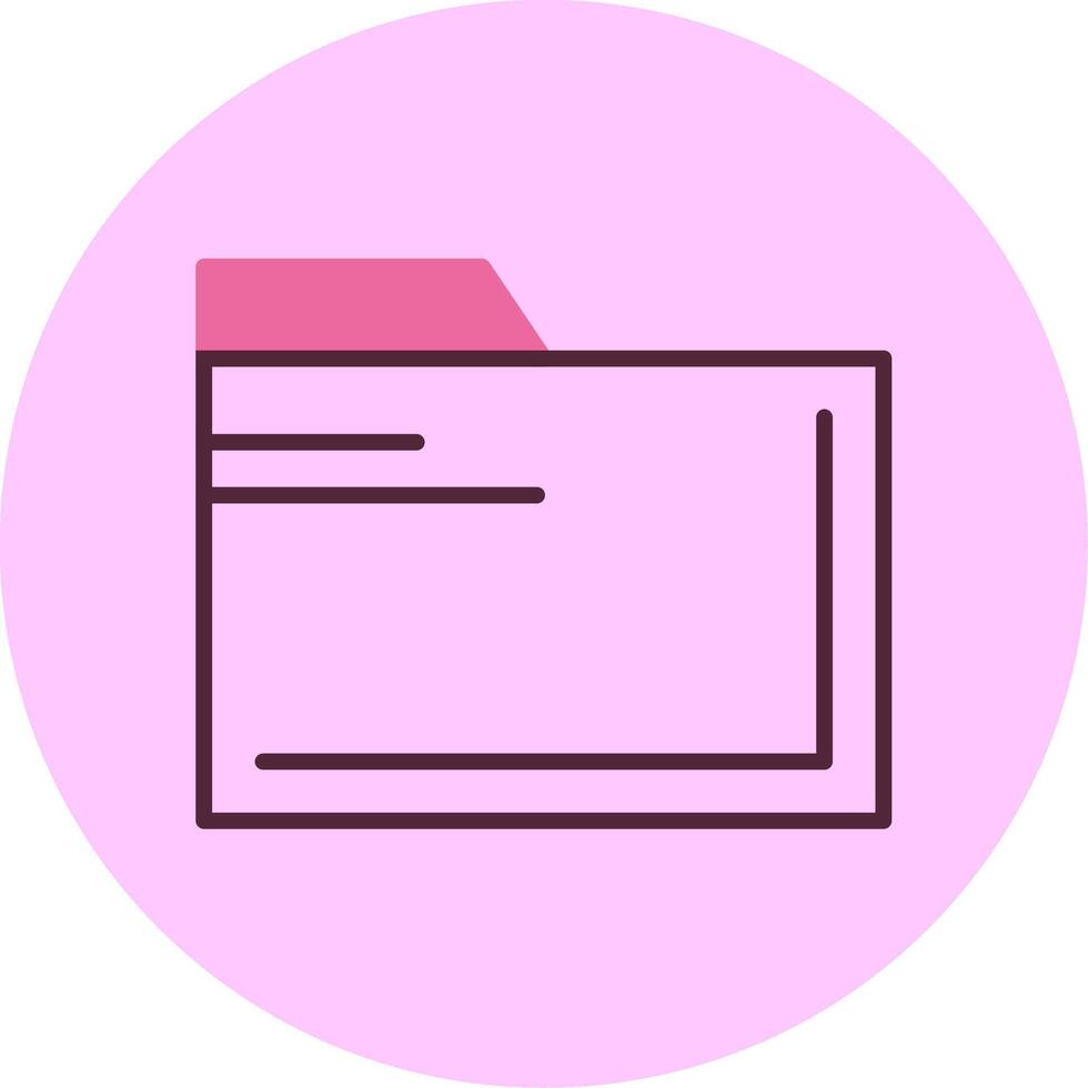 Folder Line Minimal Mix Circle Icon vector