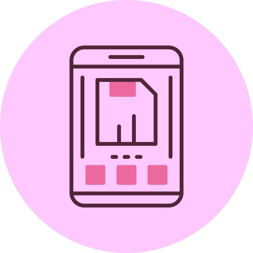 Save Mobile Interface Minimal Mix Circle Icon vector
