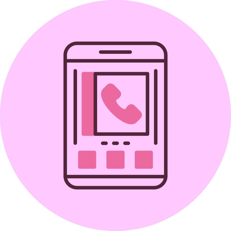 Mobile Contacts Interface Minimal Mix Circle Icon vector