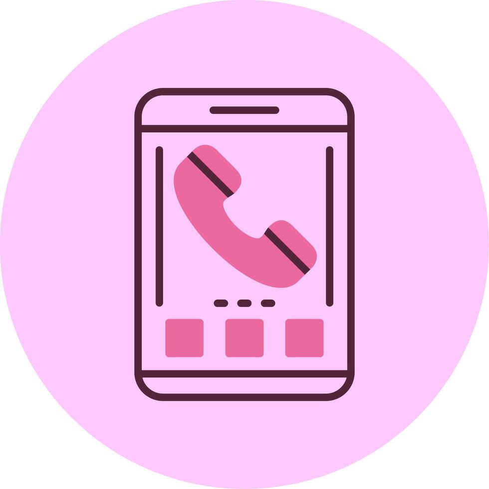 Phone Mobile Interface Minimal Mix Circle Icon vector