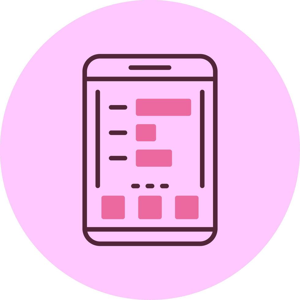 Statistics Mobile Interface Minimal Mix Circle Icon vector