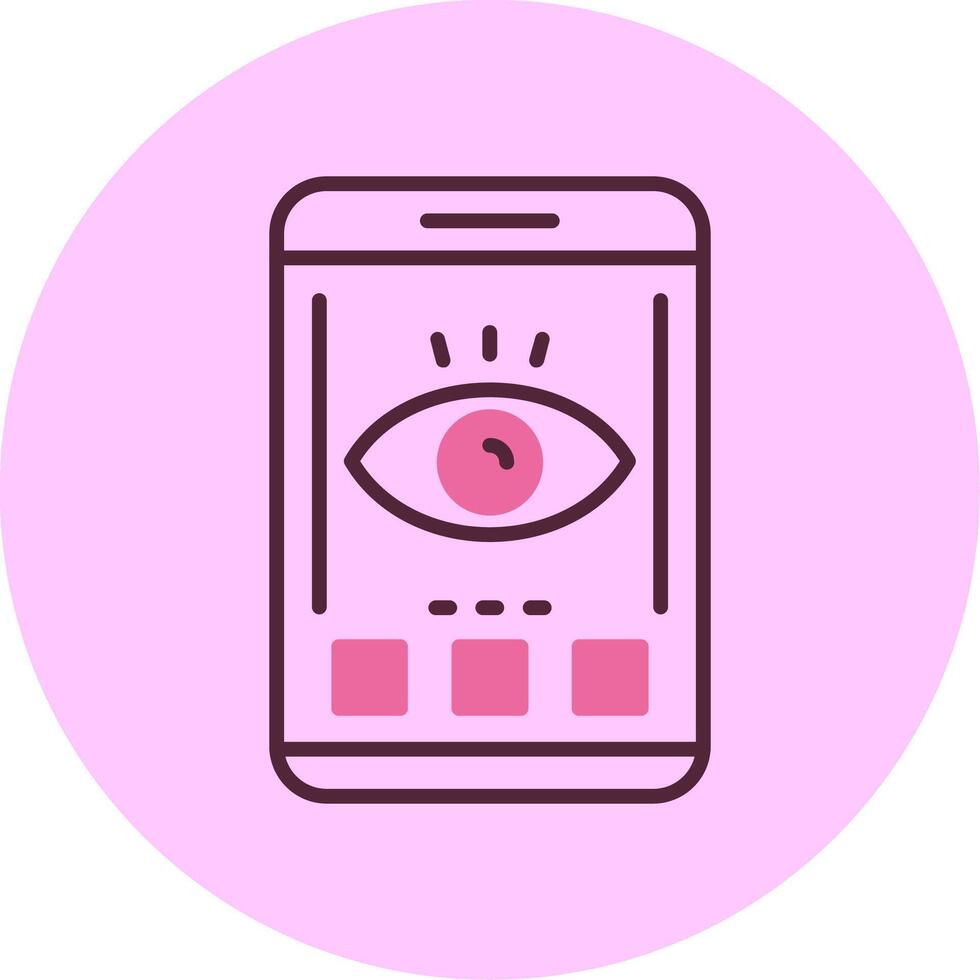 View Mobile Interface Minimal Mix Circle Icon vector