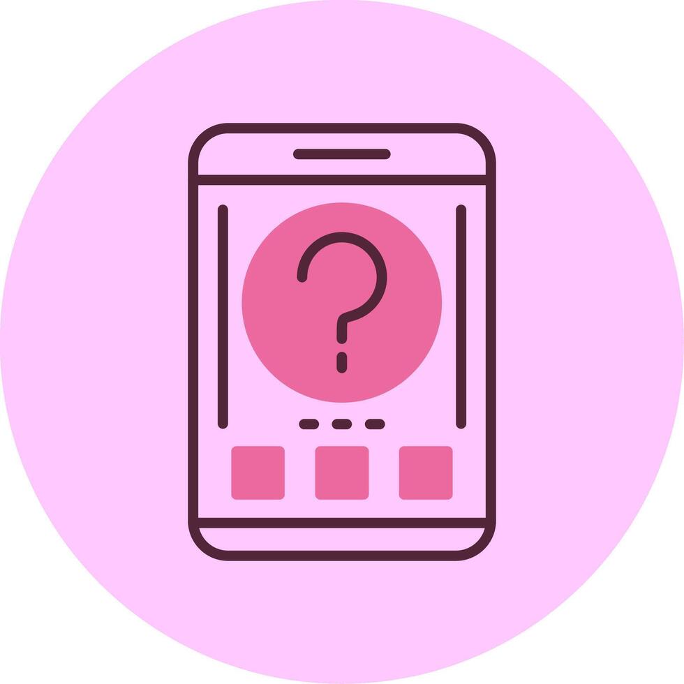Help Mobile Interface Minimal Mix Circle Icon vector