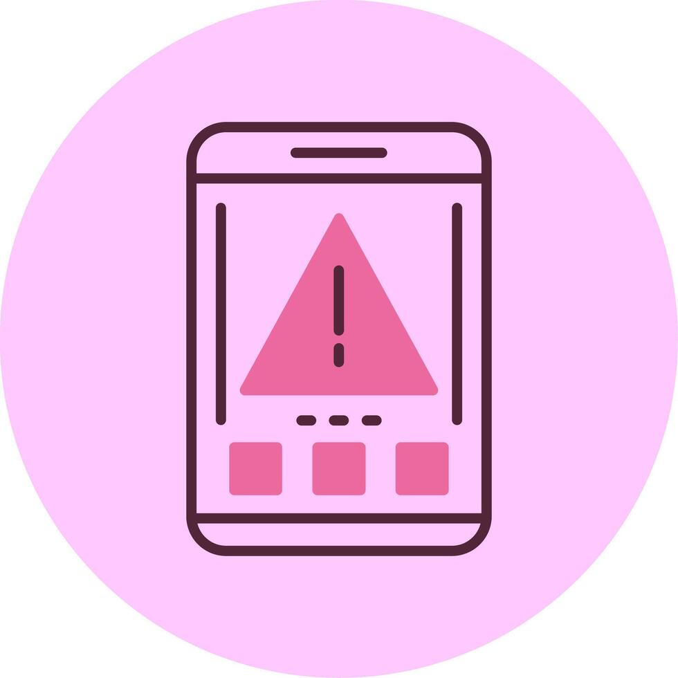 Error Mobile Interface Minimal Mix Circle Icon vector