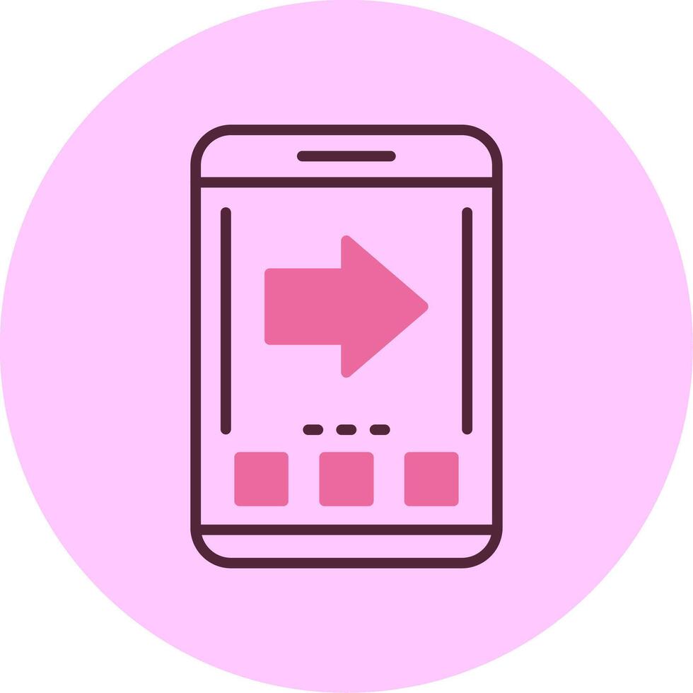 Arrow Mobile Interface Minimal Mix Circle Icon vector