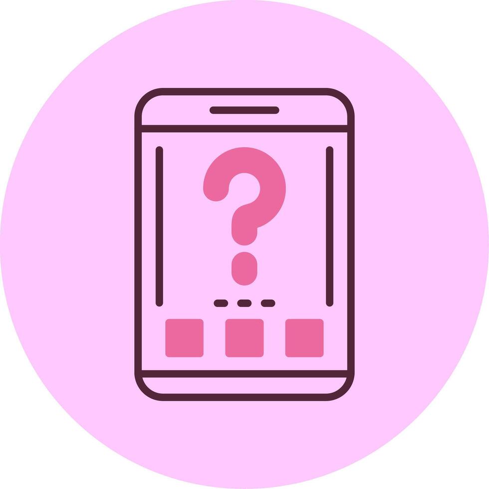 Question mark Mobile Interface Minimal Mix Circle Icon vector