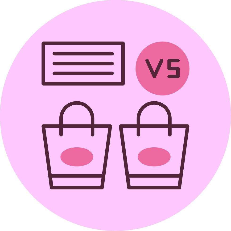 Product Comparison Minimsl Mix Circle Icon vector
