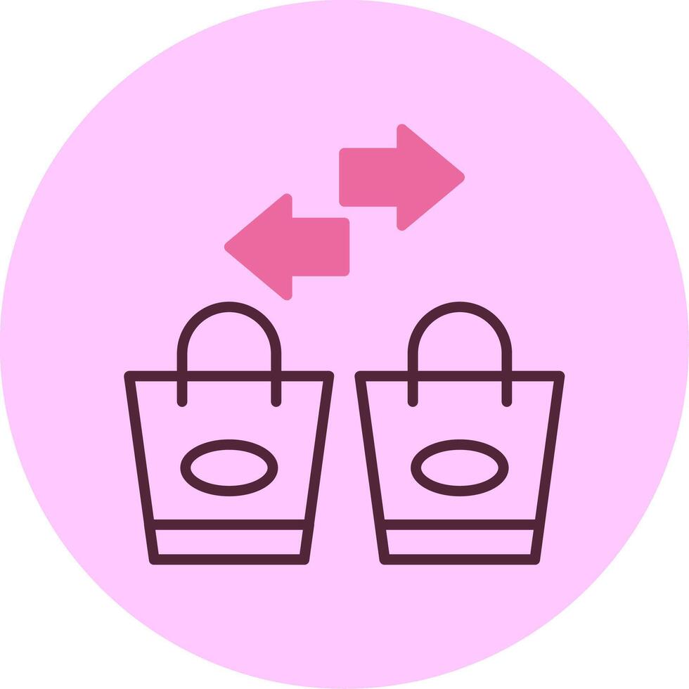 Exchange Minimsl Mix Circle Icon vector