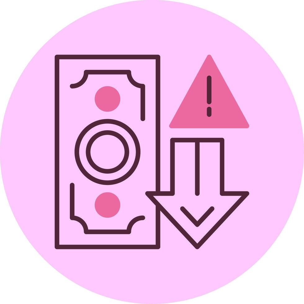 Price Drop Alert Minimsl Mix Circle Icon vector