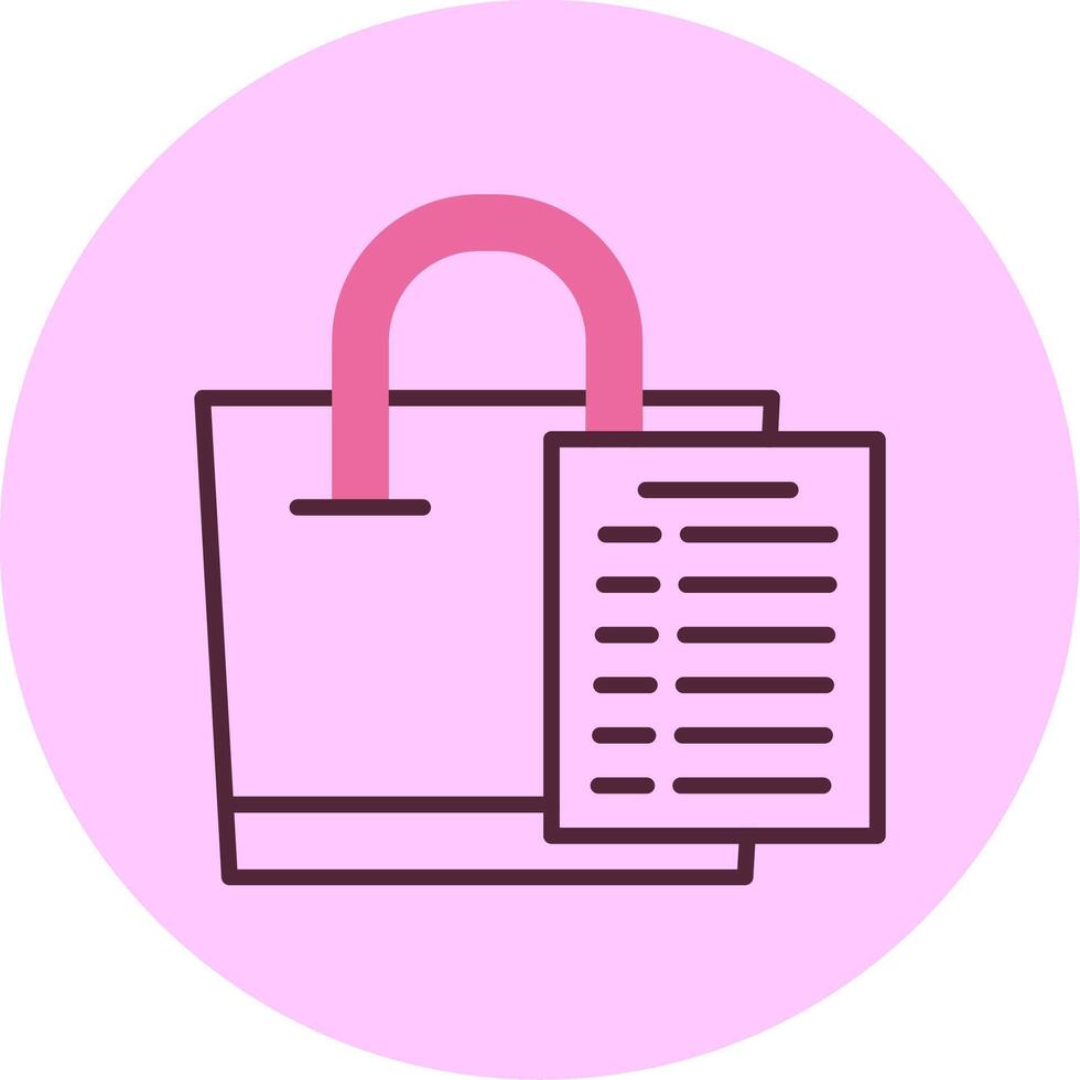 Shopping List Minimsl Mix Circle Icon vector