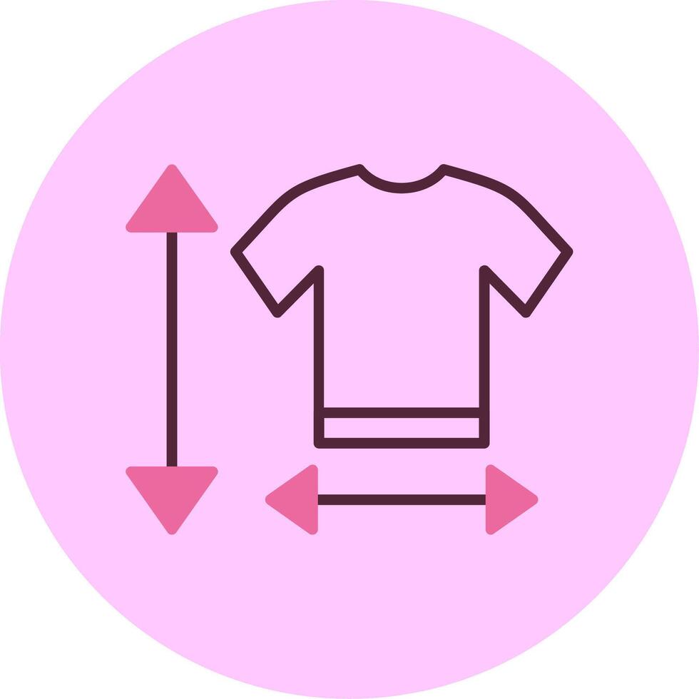 Size Guide Minimsl Mix Circle Icon vector